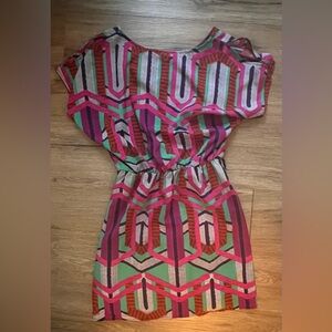 Colorful Geometric Pattern Dress
